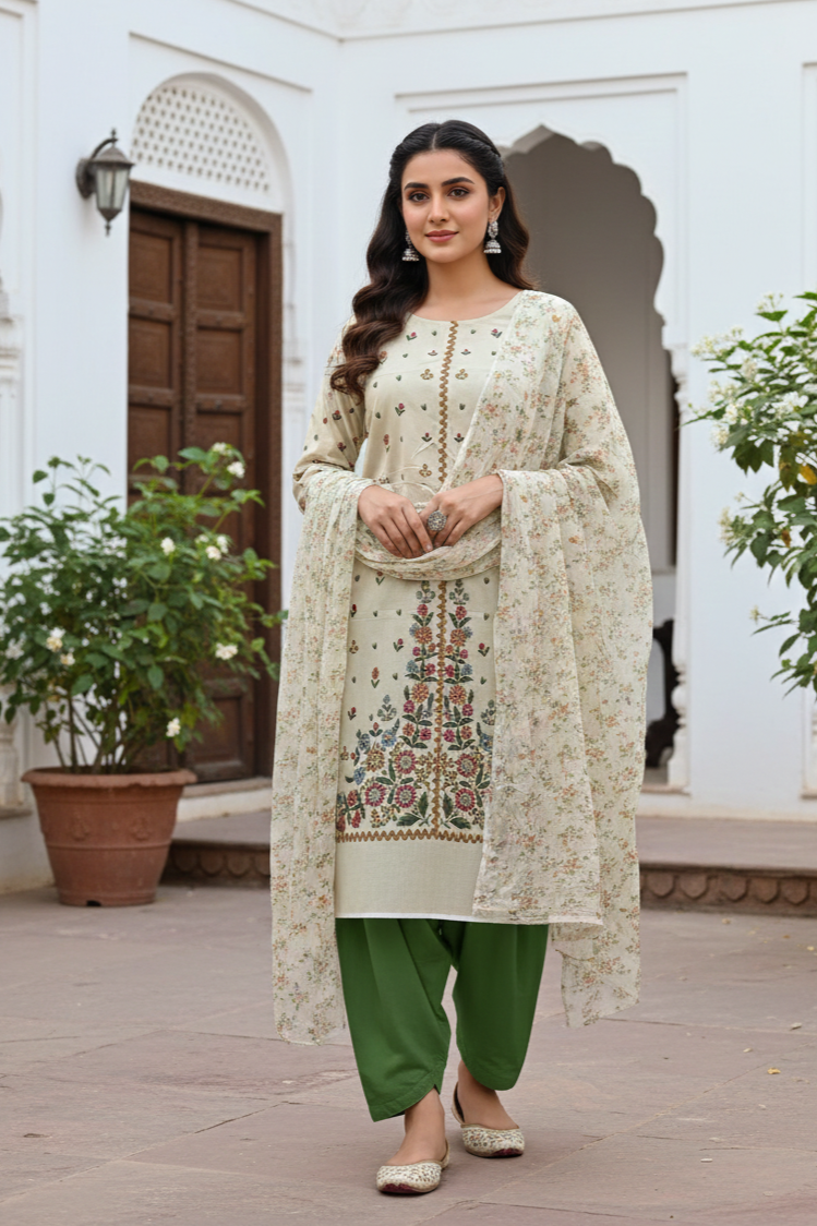 Sapphire Unstitched Printed Lawn 3pc