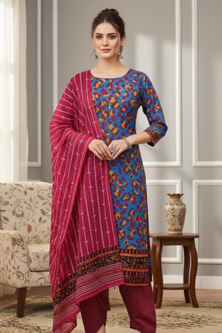Sapphire Unstitched Printed Lawn 3pc