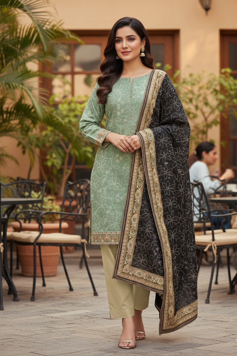 Sapphire Unstitched Printed Lawn 3pc