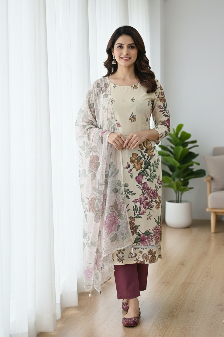Sapphire Unstitched Printed Lawn 3pc