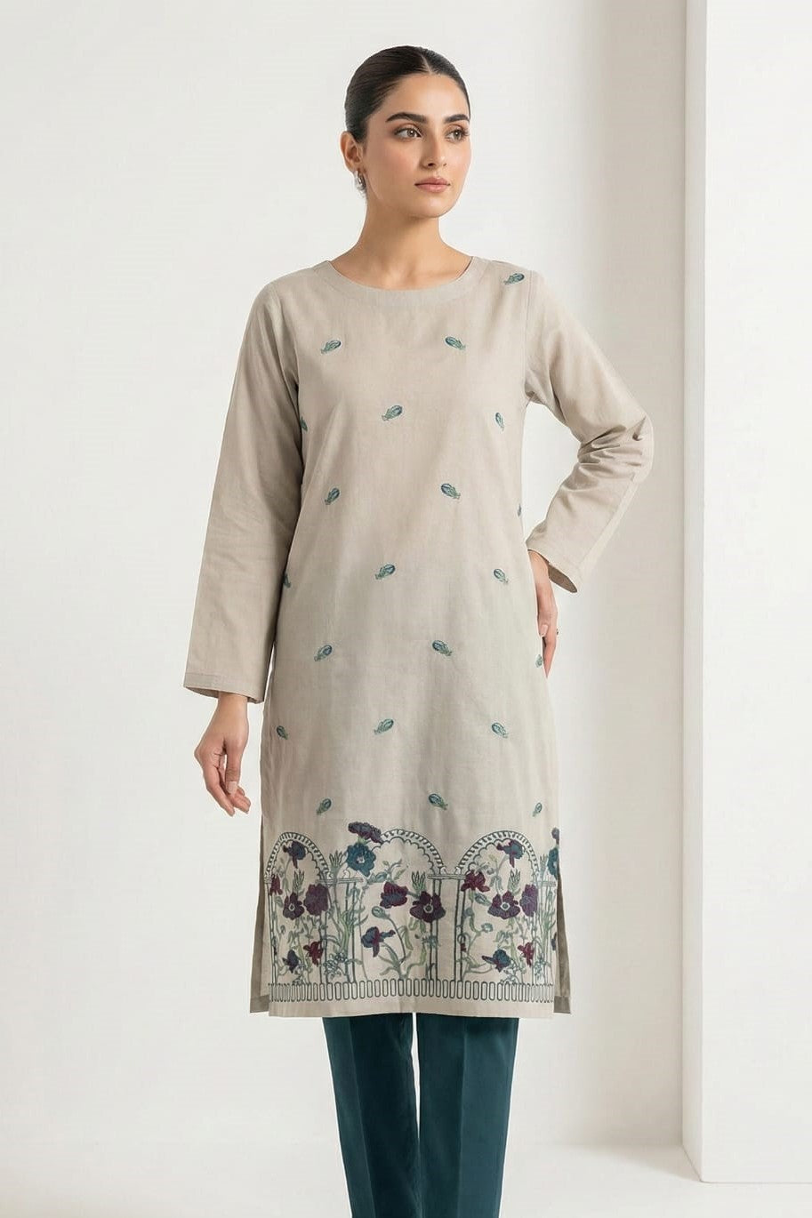 Designer Unstitched Embroidered ST Lawn 2pc