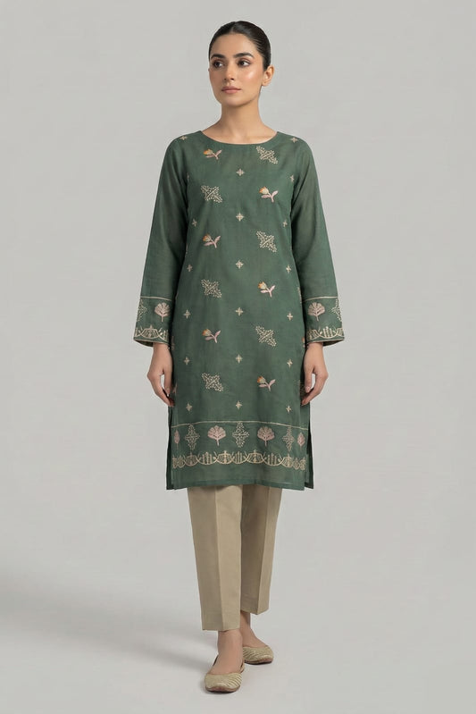 Designer Unstitched Embroidered ST Lawn 2pc