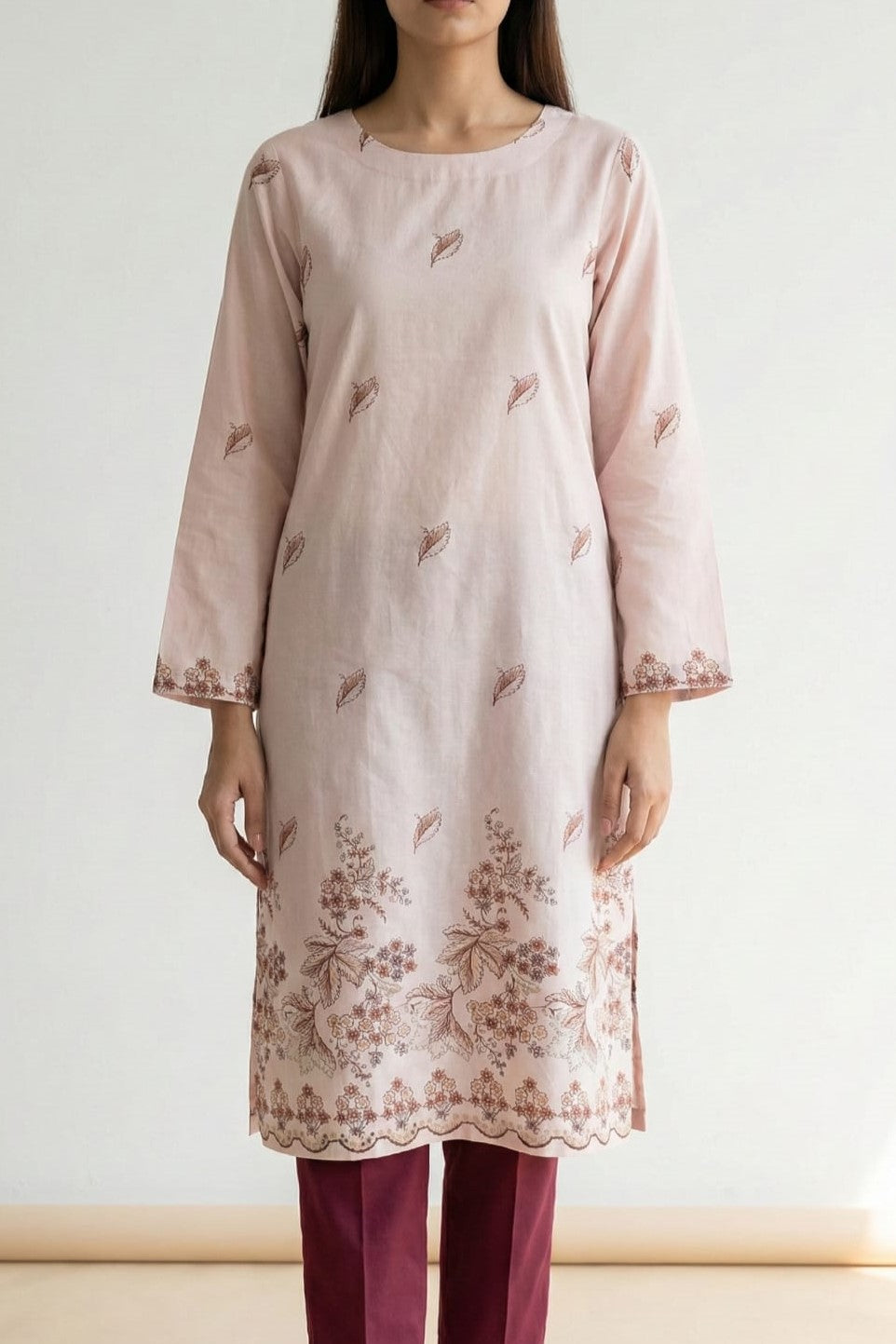 Designer Unstitched Embroidered ST Lawn 2pc