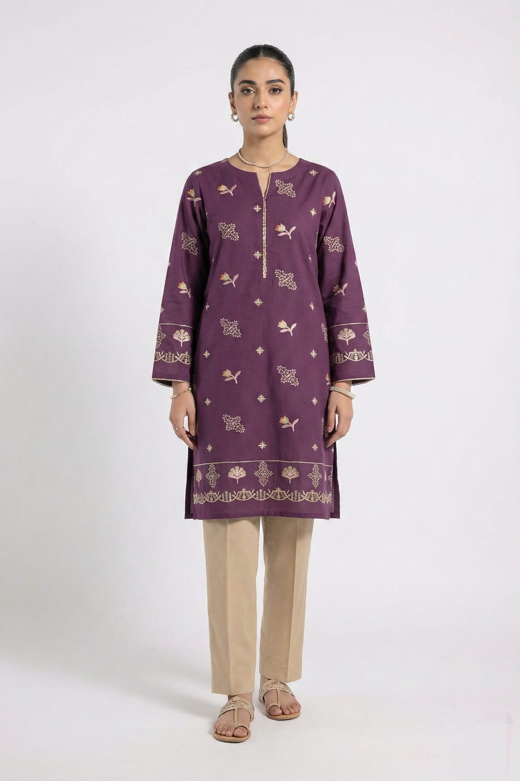 Designer Unstitched Embroidered ST Lawn 2pc
