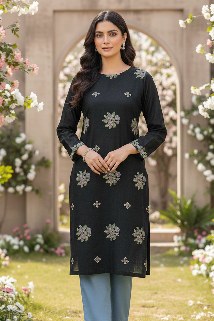 Designer Unstitched Embroidered ST Lawn 2pc