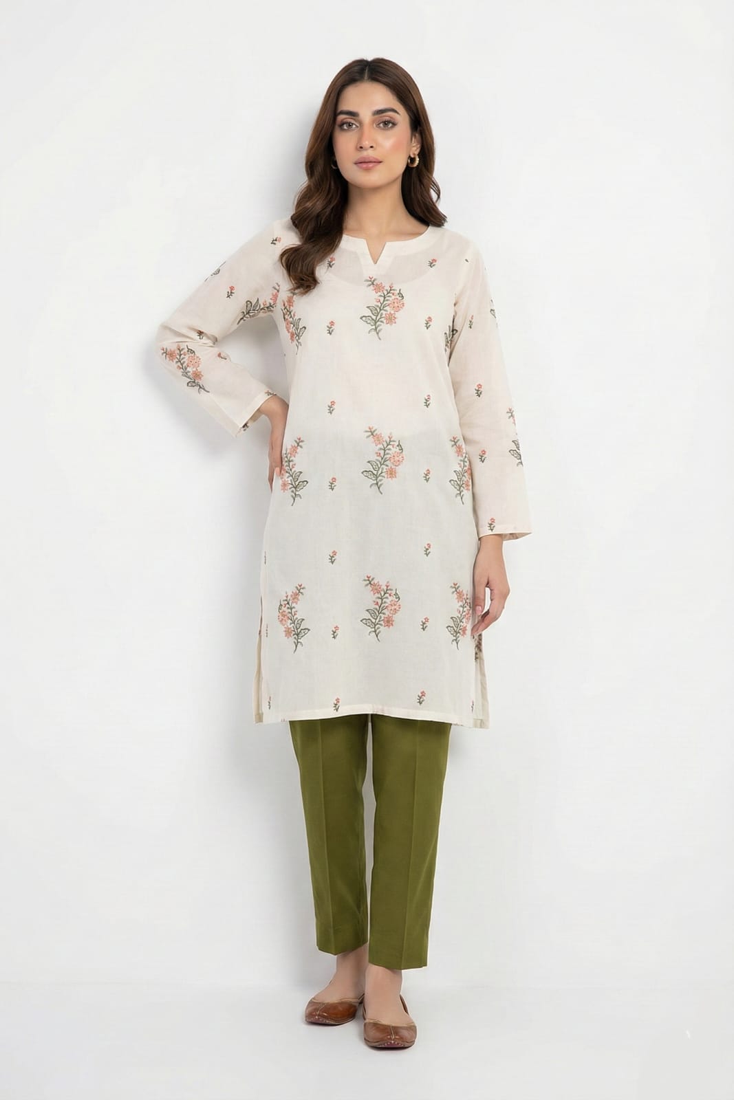 Designer Unstitched Embroidered ST Lawn 2pc