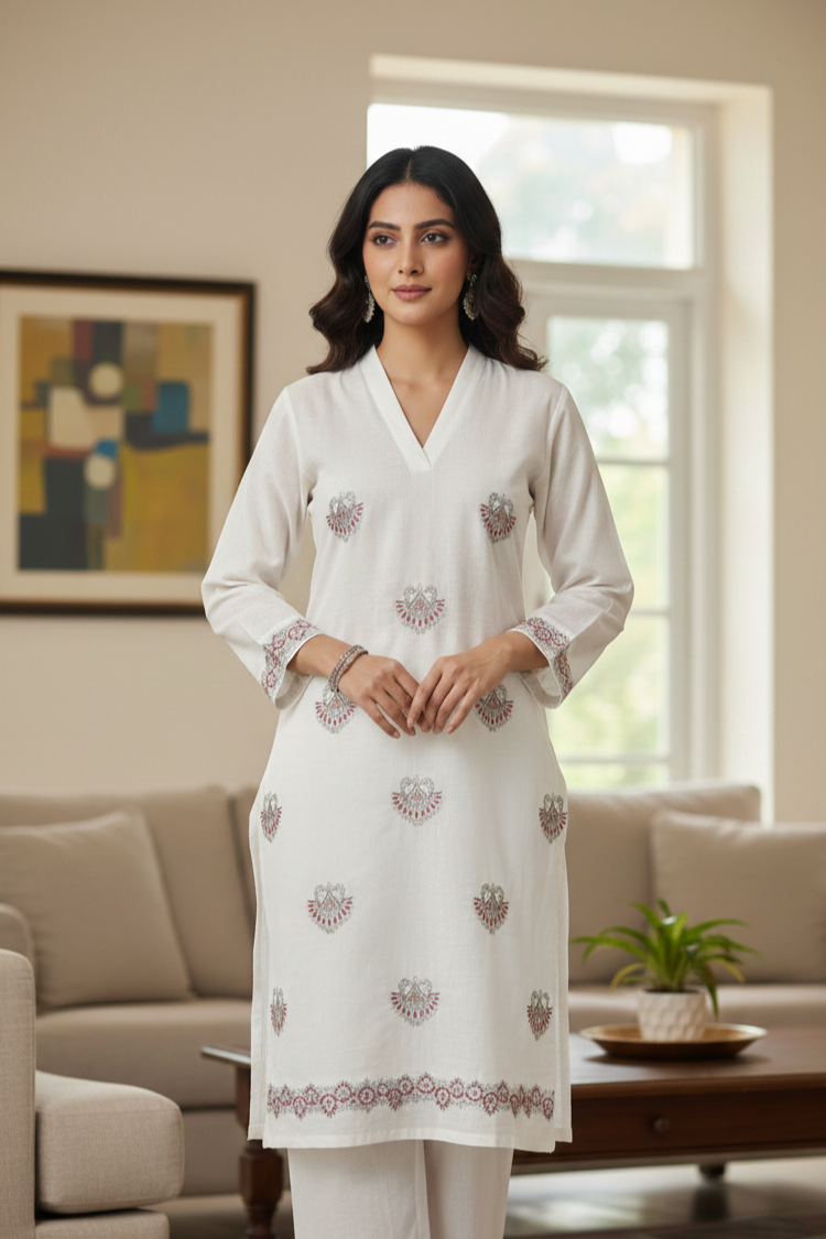 Designer Unstitched Embroidered ST Lawn 2pc