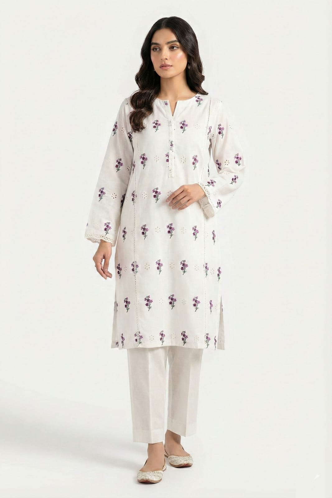 Designer Unstitched Embroidered ST Lawn 2pc