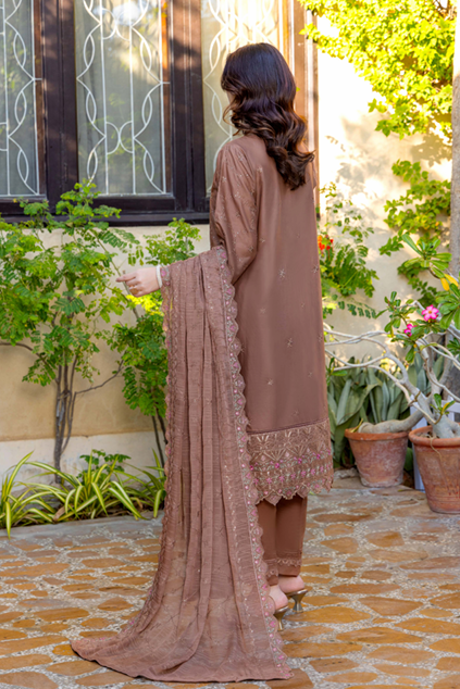 Hafiz Nagma Unstitched Embroidered Lawn 3pc