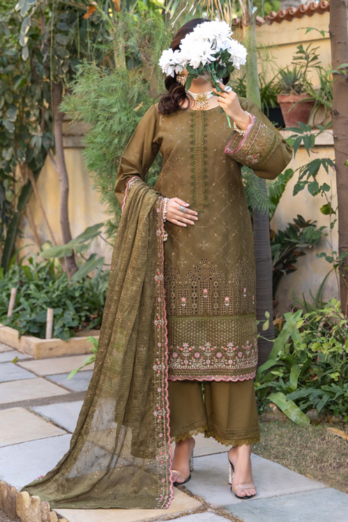 Hafiz Nagma Unstitched Embroidered Lawn 3pc