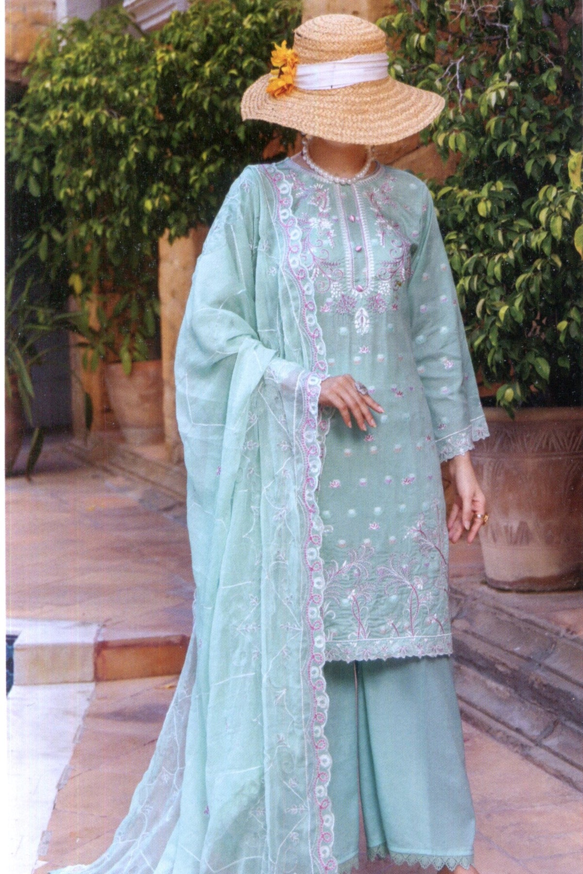 Hafiz Phool Zari Unstitched Embroidered Lawn 3pc