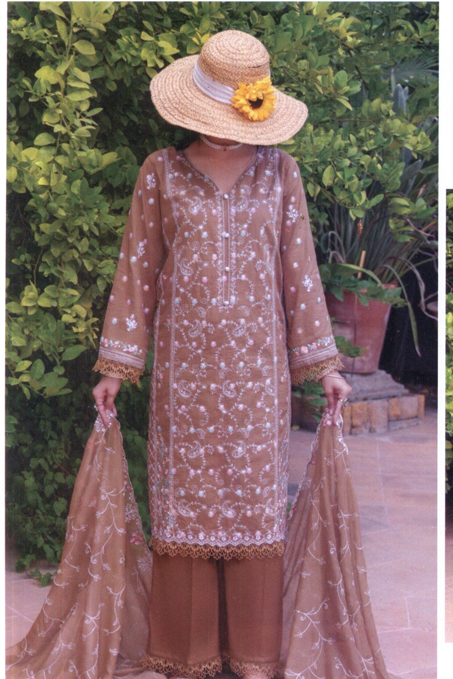 Hafiz Phool Zari Unstitched Embroidered Lawn 3pc