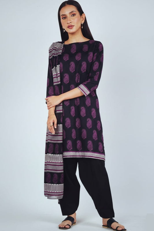 Al Karam Unstitched Printed Lawn 3pc