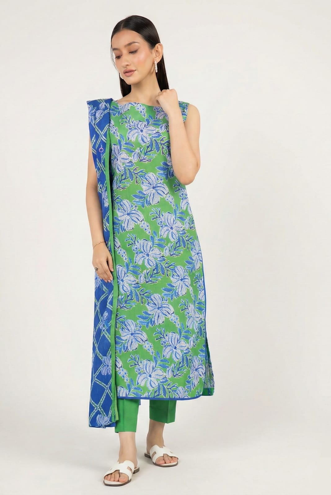 Al Karam Unstitched Printed Lawn 3pc