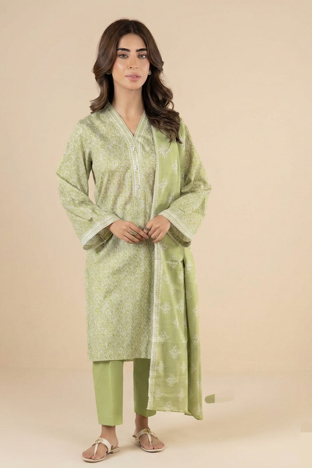Al Karam Unstitched Printed Lawn 3pc