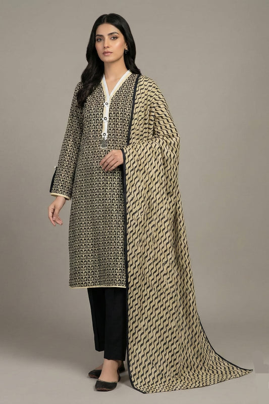 Al Karam Stitched Printed Lawn 3pc