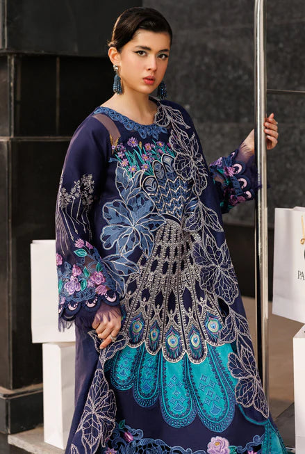 Parishay Monaco Embroidered Luxury Lawn 3pc