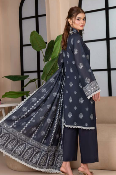 Noor jahan Bareeza Unstitched Embroidered Lawn 3pc