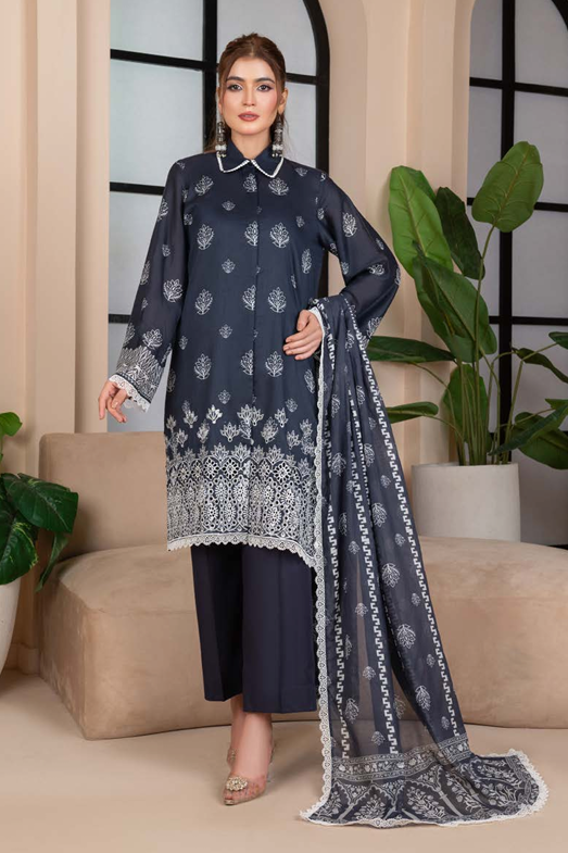 Noor jahan Bareeza Unstitched Embroidered Lawn 3pc