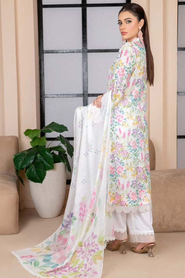 Noor jahan Bareeza Unstitched Embroidered Lawn 3pc