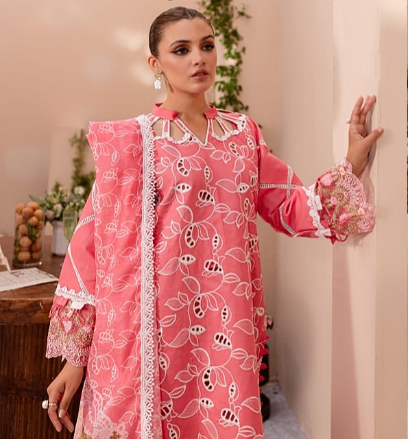 Parishay Regelia Luxury Embroidered Lawn 3pc - Branded Cut Pieces