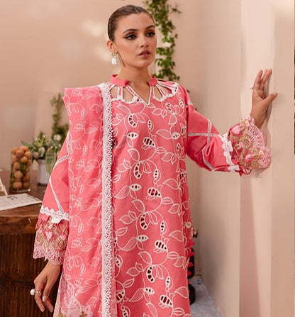 Parishay Regelia Luxury Embroidered Lawn 3pc - Branded Cut Pieces