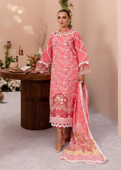 Parishay Regelia Luxury Embroidered Lawn 3pc - Branded Cut Pieces