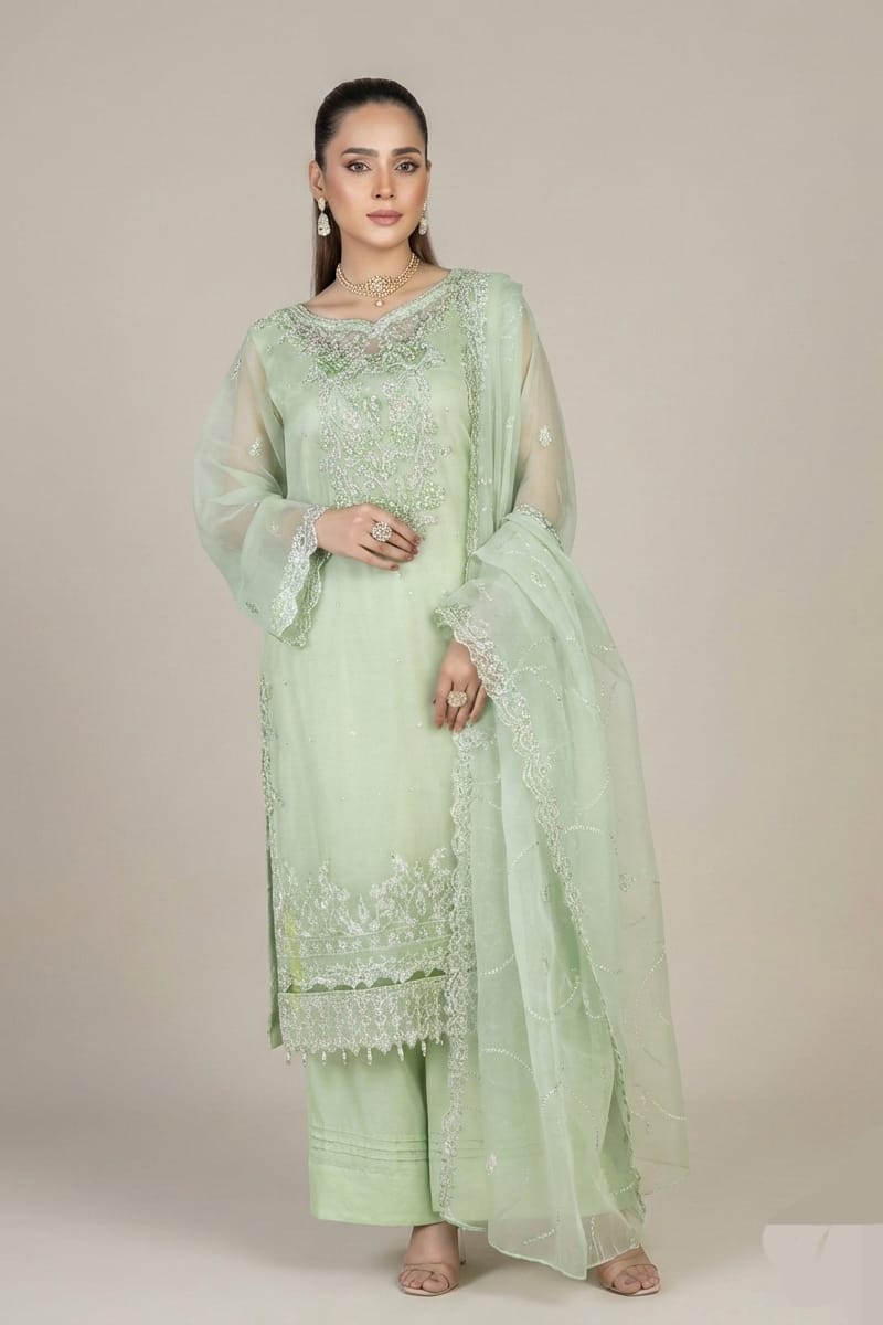 Noor jahan Elanora Unstitched Embroidered Lawn 3pc