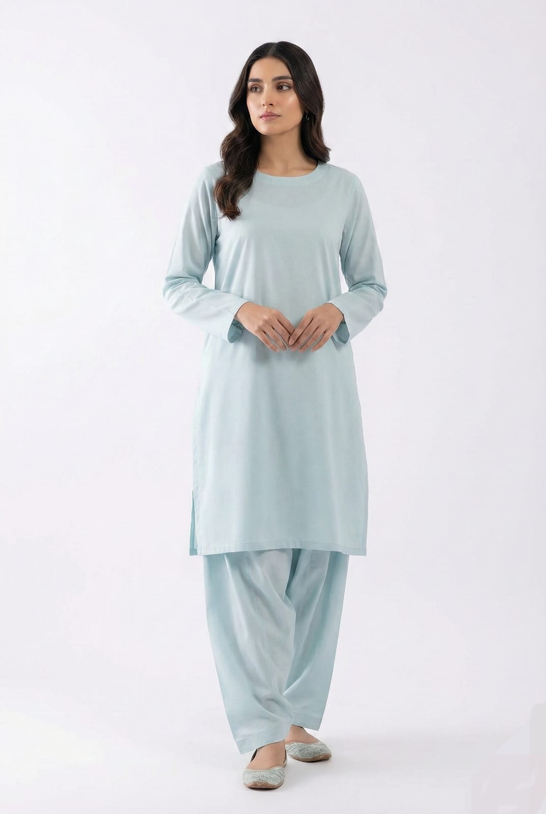 Sapphire Unstitched Plaino Lawn ST 2pc