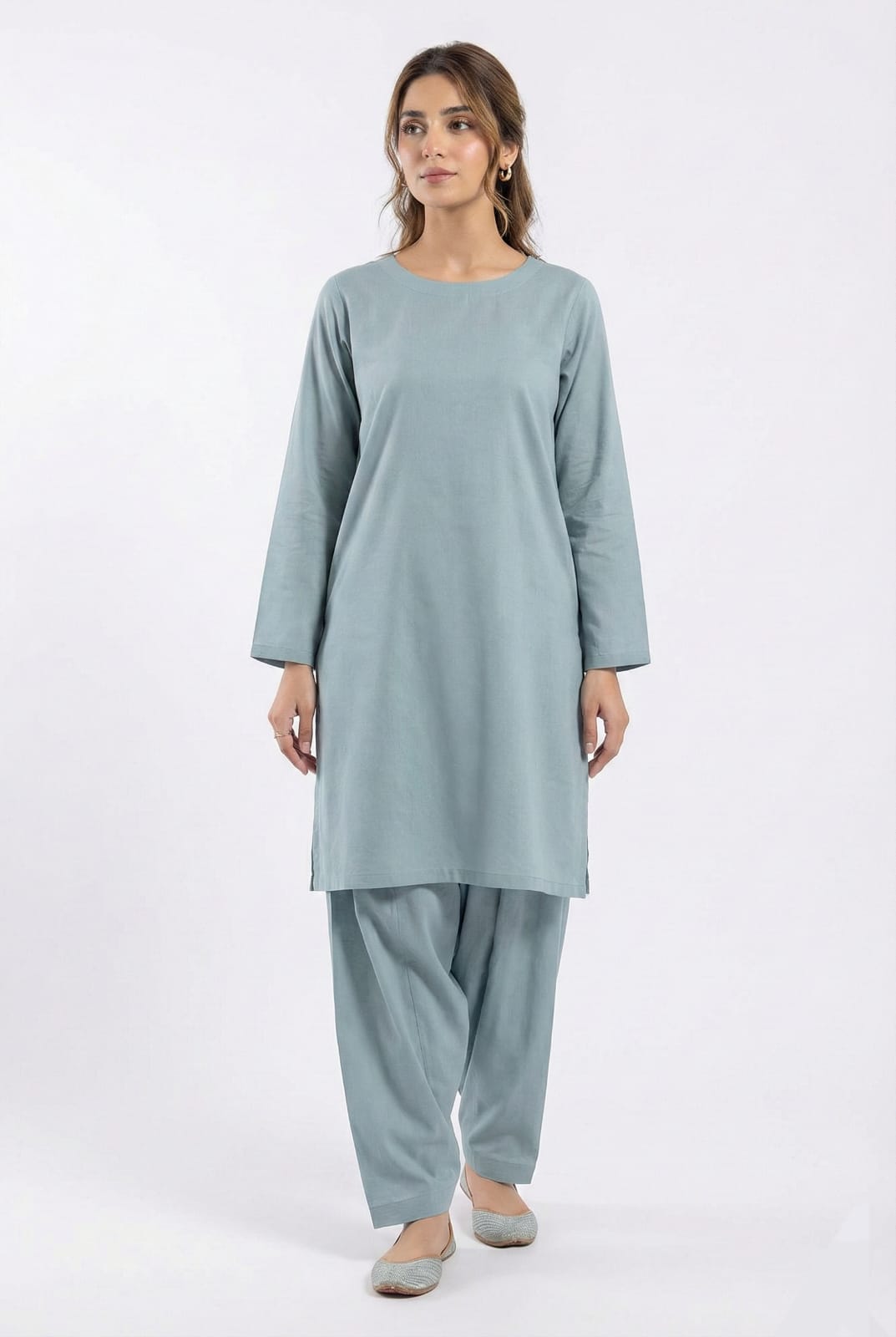 Sapphire Unstitched Plaino Lawn ST 2pc