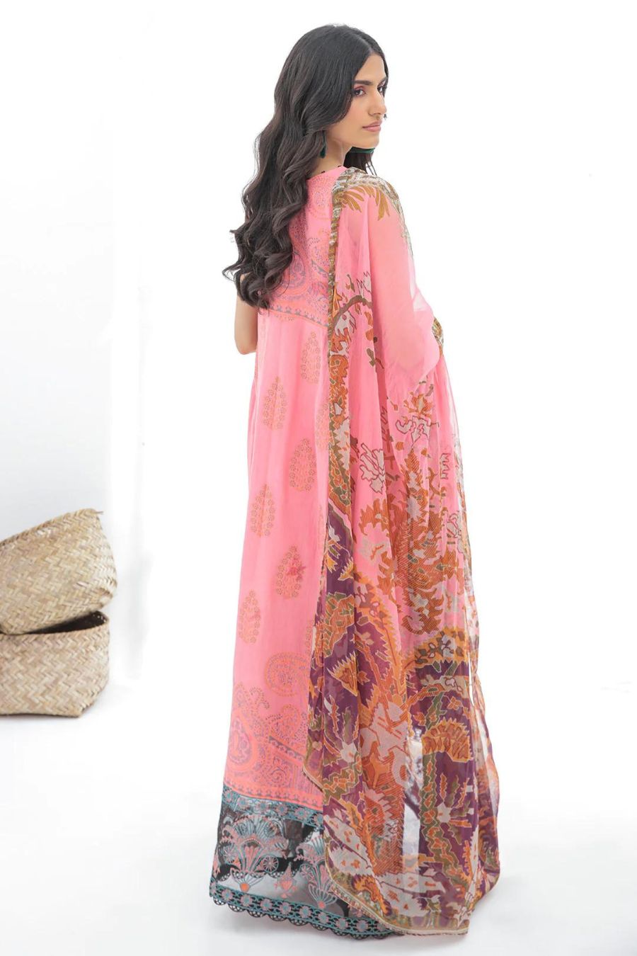 Embroidered Lawn-Powder Pink-2PC - Branded Cut Pieces