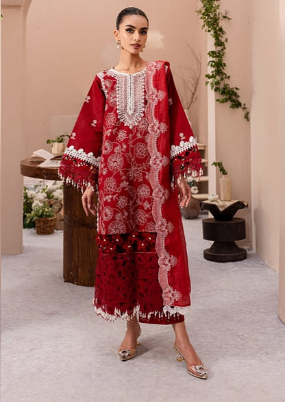 Parishay Regelia Luxury Embroidered Lawn 3pc - Branded Cut Pieces