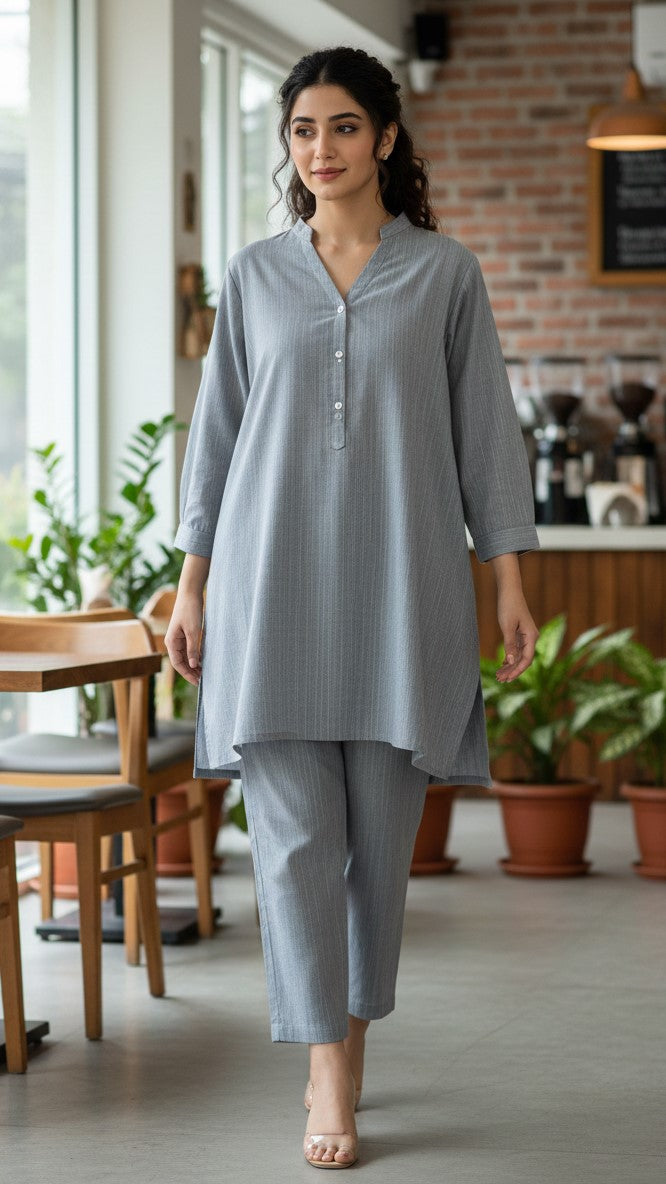 Sapphire Unstitched Plain Khaddar Allover ST 2pc