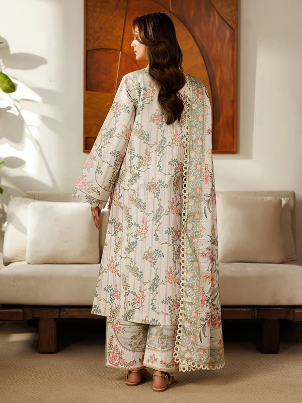 Mahnur Leila Unstitched Luxury Lawn 3pc