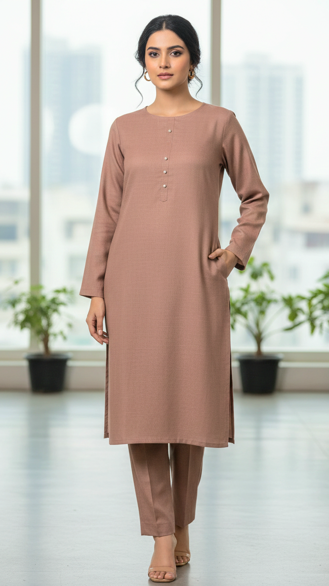 Sapphire Unstitched Plain Khaddar Allover ST 2pc