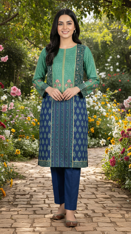 Unstitched 2PC Shirt and Trousers Khaddar Collection by Mix Brand By Branded Cut Piece