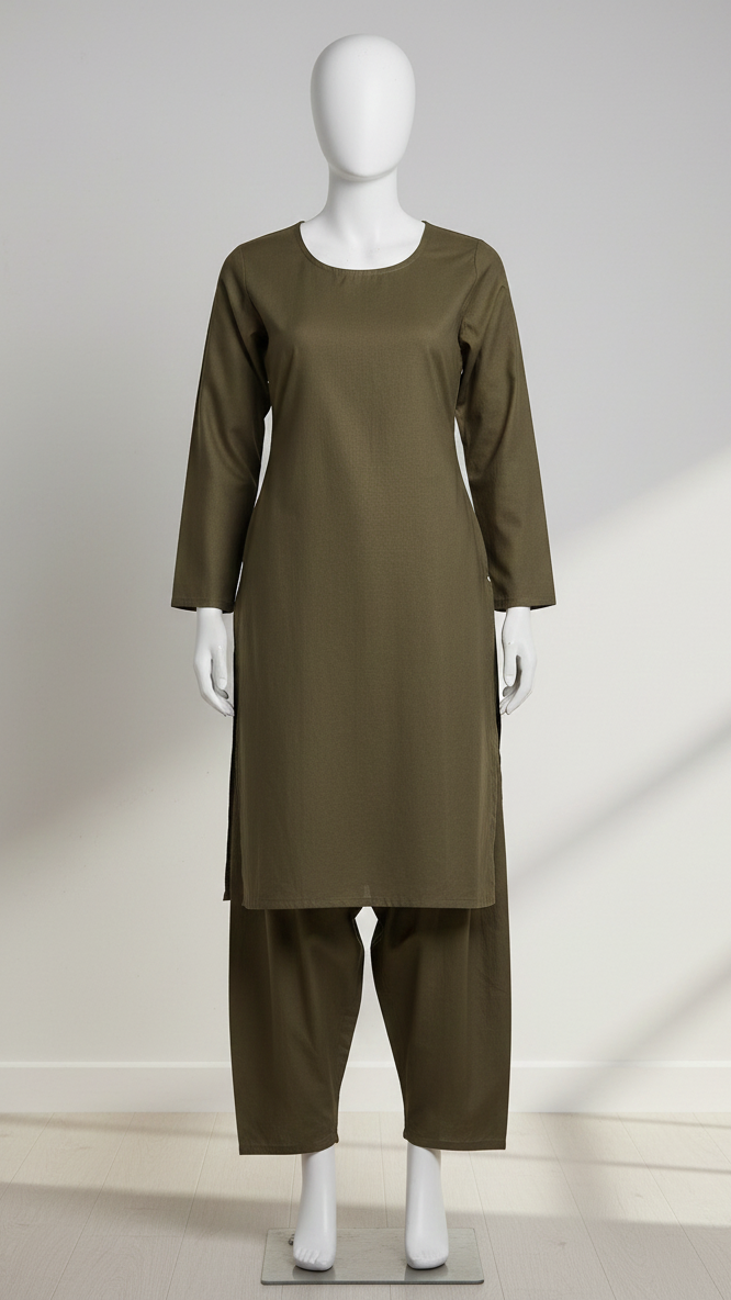 Sapphire Unstitched Plain Khaddar Allover ST 2pc