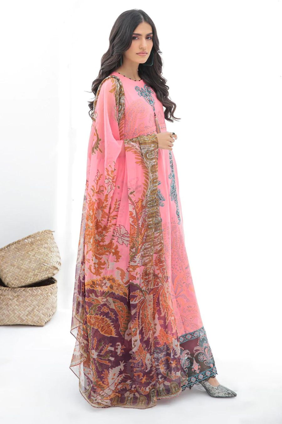 Embroidered Lawn-Powder Pink-2PC - Branded Cut Pieces