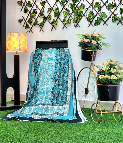 Digital Printed Voil Lawn dupatta - Branded Cut Pieces