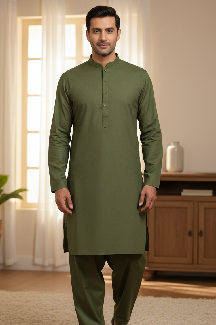 Stenciller Unstitched Men's Easy Wear Cotton