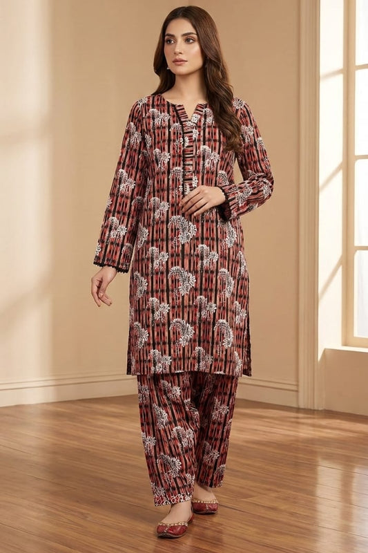 Bin Saeed Stitched Printed Lawn ST 2pc