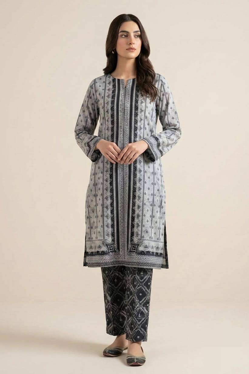 Premium Designer Unstitched Printed Lawn ST 2pc
