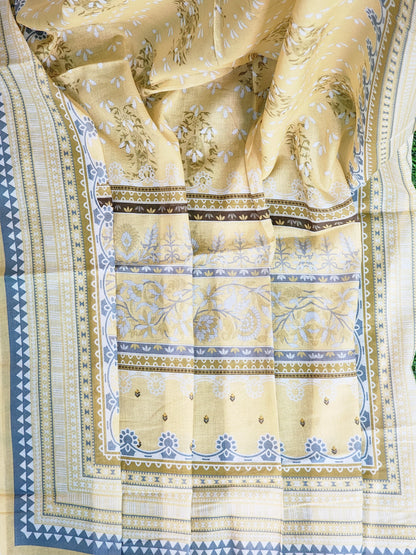 Suhana Unstitched Digital Printed Lawn 3PC - Branded Cut Pieces