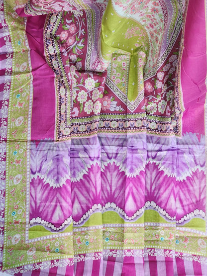 Wirsa By Zainab Digital Printed Lawn 3pc - Branded Cut Pieces