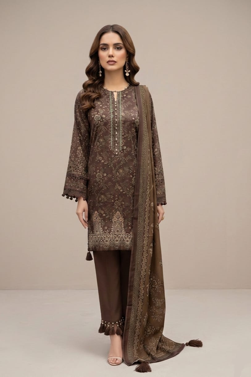 Hania Minahil Unstitched Printed Lawn 3pc