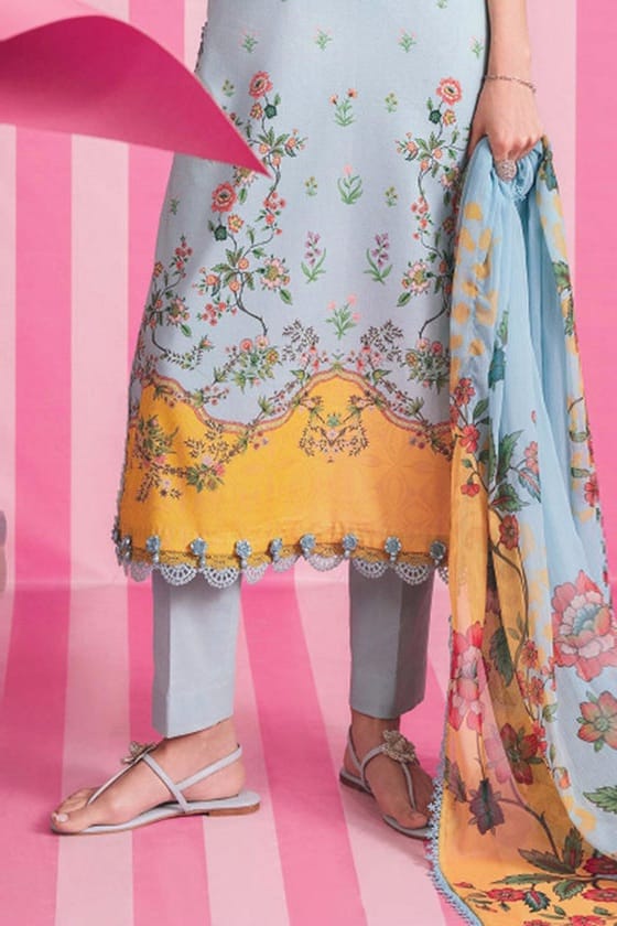 Maria B Unstitched Printed ST Lawn 2pc