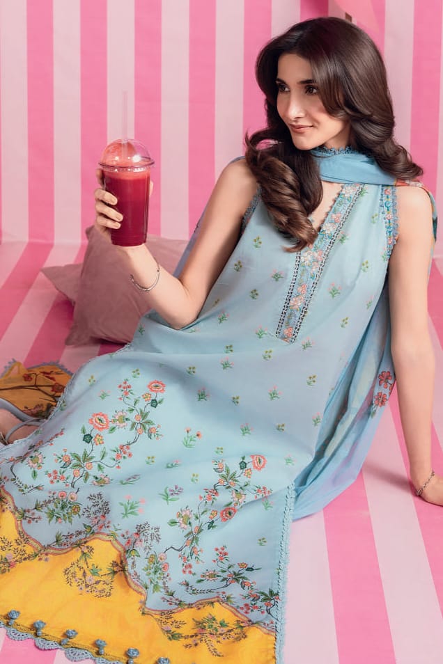 Maria B Unstitched Printed ST Lawn 2pc