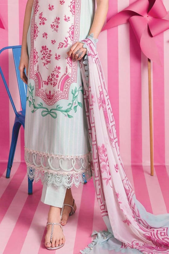 Maria B Unstitched Printed ST Lawn 2pc