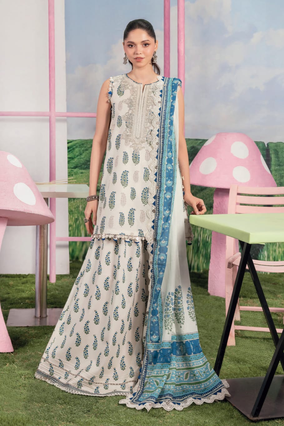 Maria B Unstitched Printed SD Lawn 2pc