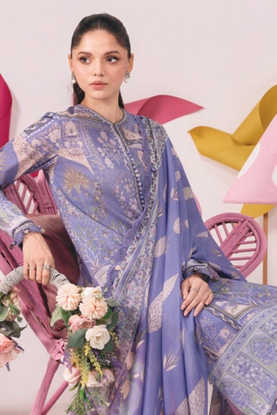 Maria B Unstitched Printed ST Lawn 2pc